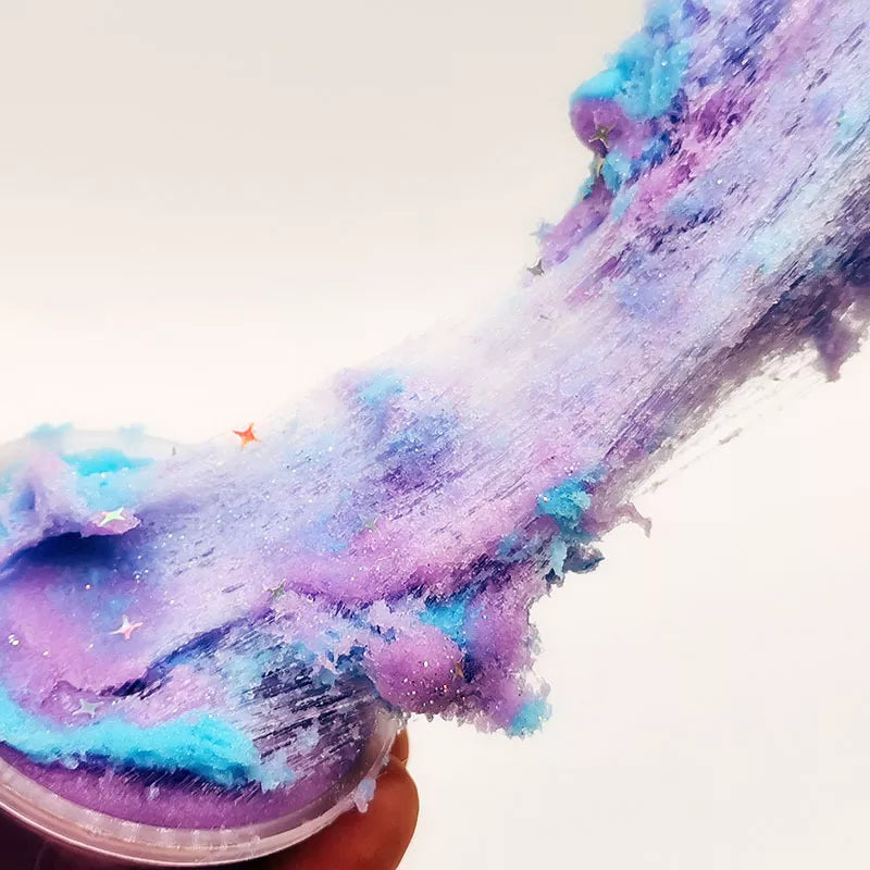 Cotton Candy Cloud Glitter Moon Slime Swirl Scented-clay Toy Diy Slime