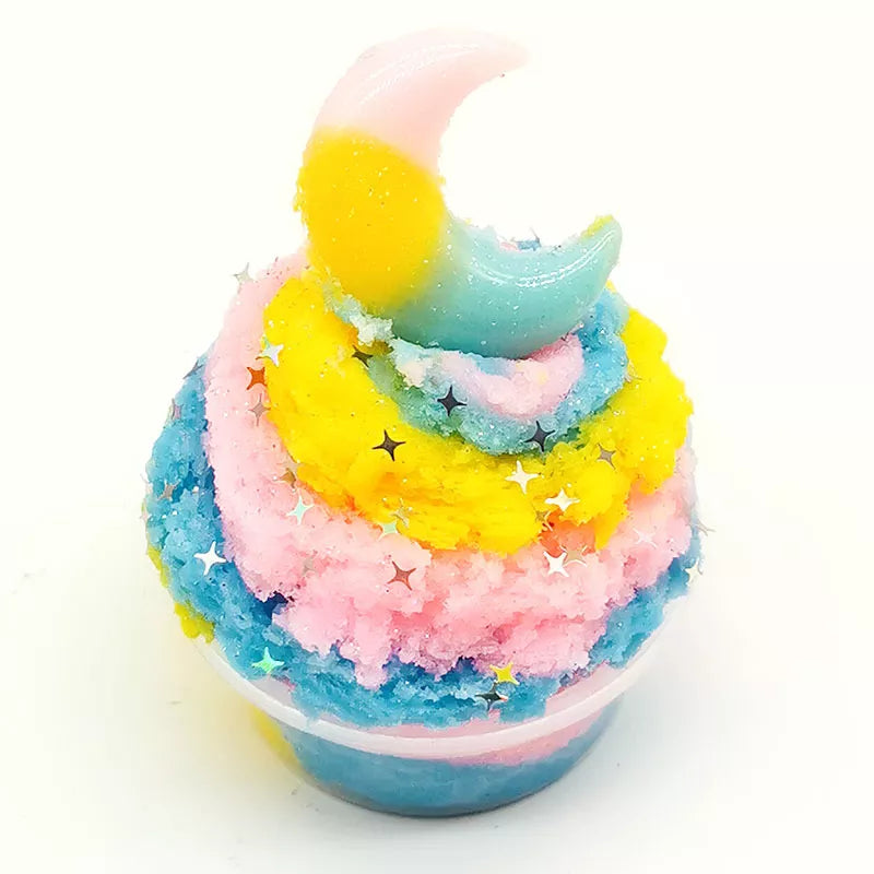 Cotton Candy Cloud Glitter Moon Slime Swirl Scented-clay Toy Diy Slime