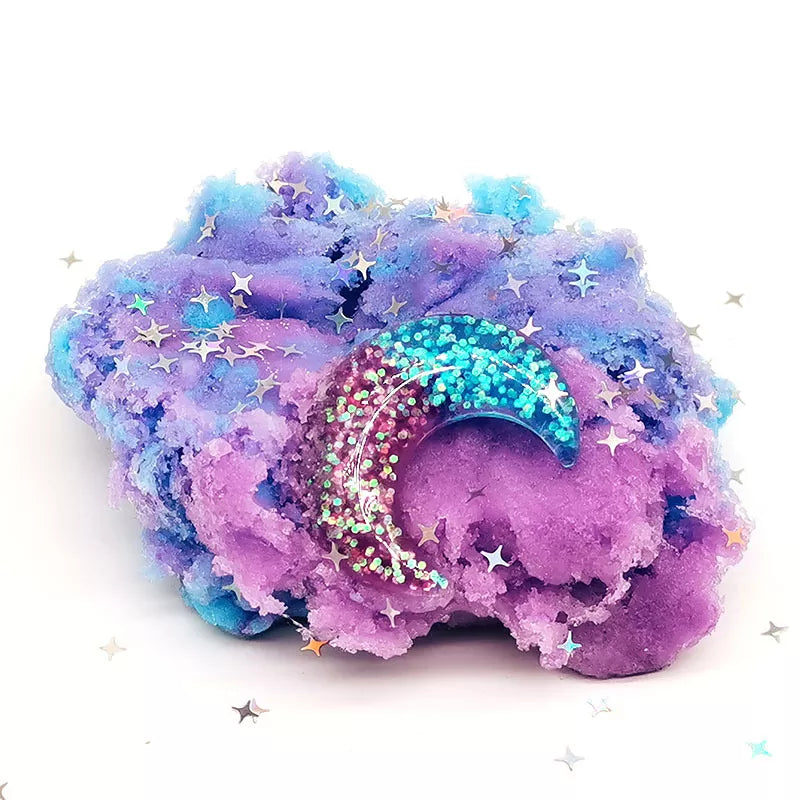 Cotton Candy Cloud Glitter Moon Slime Swirl Scented-clay Toy Diy Slime